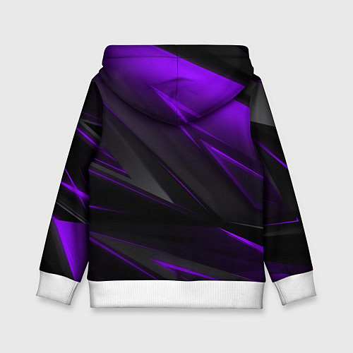 Детская толстовка Geometry Черный и фиолетовый / 3D-Белый – фото 2