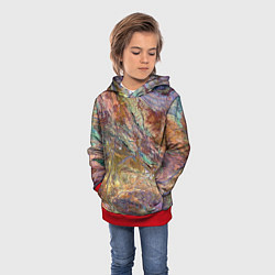 Толстовка-худи детская Горная порода возраст которых превышает 3,6 миллиа, цвет: 3D-красный — фото 2