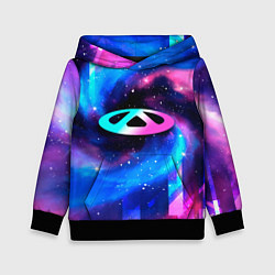 Толстовка-худи детская Chery неоновый космос, цвет: 3D-черный