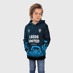 Толстовка-худи детская Leeds United legendary форма фанатов, цвет: 3D-черный — фото 2