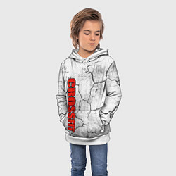 Толстовка-худи детская КРОССФИТ - ТРЕСНУВШАЯ ЗЕМЛЯ, цвет: 3D-белый — фото 2