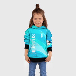 Толстовка-худи детская Ювентус Абстракция, цвет: 3D-черный — фото 2