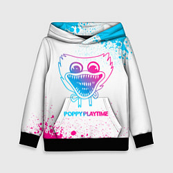 Толстовка-худи детская Poppy Playtime neon gradient style, цвет: 3D-черный