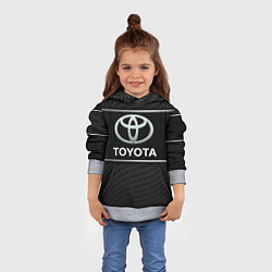 Толстовка-худи детская Toyota Карбон, цвет: 3D-меланж — фото 2