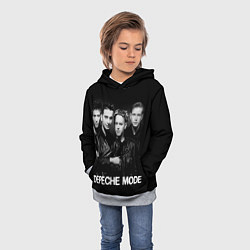 Толстовка-худи детская Depeche Mode - black & white portrait, цвет: 3D-меланж — фото 2