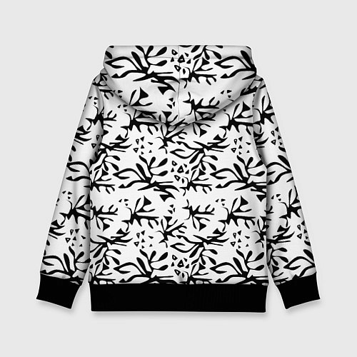 Детская толстовка Черно белый абстрактный модный узор / 3D-Черный – фото 2