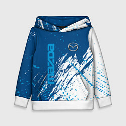 Толстовка-худи детская Mazda - краска, цвет: 3D-белый