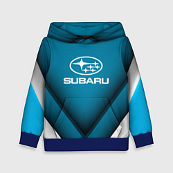 Толстовка-худи детская Subaru - абстракция, цвет: 3D-синий
