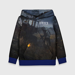 Толстовка-худи детская STALKER Одиночка Нашёл Артефакт, цвет: 3D-синий