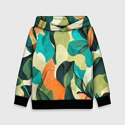 Толстовка-худи детская Multicoloured camouflage, цвет: 3D-черный