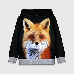 Толстовка-худи детская Лиса рыжулька, цвет: 3D-меланж