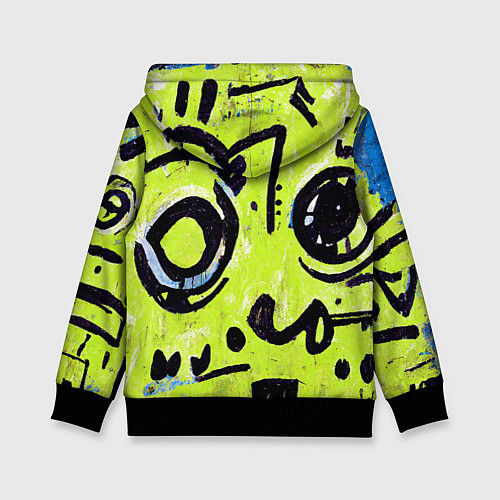Детская толстовка Уличное творчество - граффити / 3D-Черный – фото 2