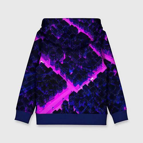 Детская толстовка Спящий город / 3D-Синий – фото 2