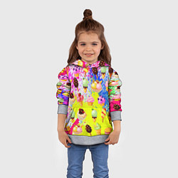 Толстовка-худи детская Вкусные Мороженки, цвет: 3D-меланж — фото 2