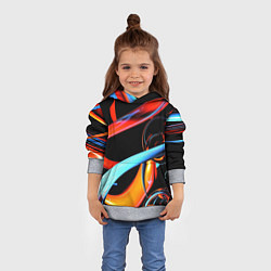 Толстовка-худи детская Краски и пузыри, цвет: 3D-меланж — фото 2