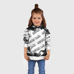Толстовка-худи детская Рэпер Sqwoz Bab в стиле граффити: паттерн, цвет: 3D-белый — фото 2