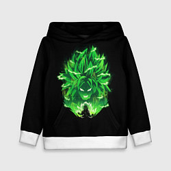 Толстовка-худи детская Broly dragon ball аниме, цвет: 3D-белый