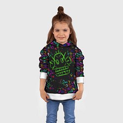 Толстовка-худи детская League Of Legends: Arcane neon, цвет: 3D-белый — фото 2