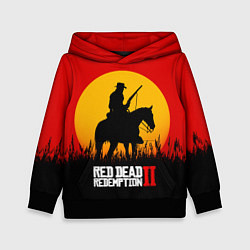 Толстовка-худи детская Red Dead Redemption 2 - закат, цвет: 3D-черный
