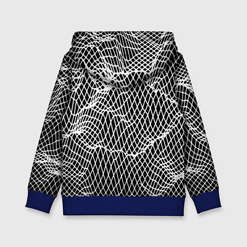 Детская толстовка Сетчатая текстура ткани / 3D-Синий – фото 2