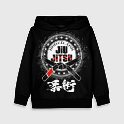 Толстовка-худи детская Brazilian fight club Jiu-jitsu, цвет: 3D-черный