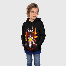 Толстовка-худи детская Ичиго пробуждение - Блич, цвет: 3D-синий — фото 2