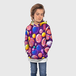 Толстовка-худи детская Сладости для радости, цвет: 3D-белый — фото 2