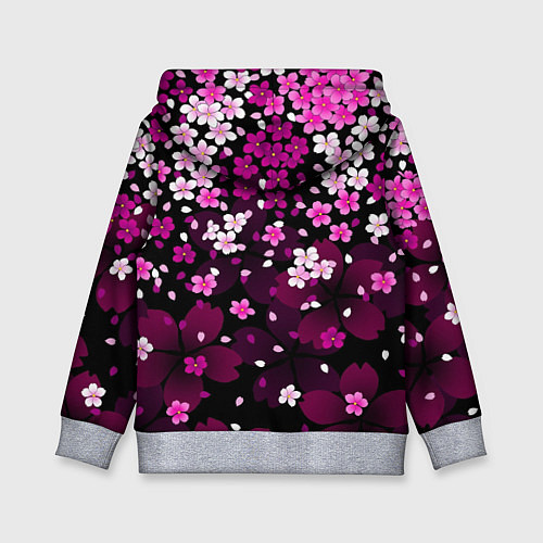 Детская толстовка Маленькие розовые цветочки / 3D-Меланж – фото 2