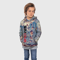 Толстовка-худи детская Старая кирпичная стена - Bronx, цвет: 3D-меланж — фото 2