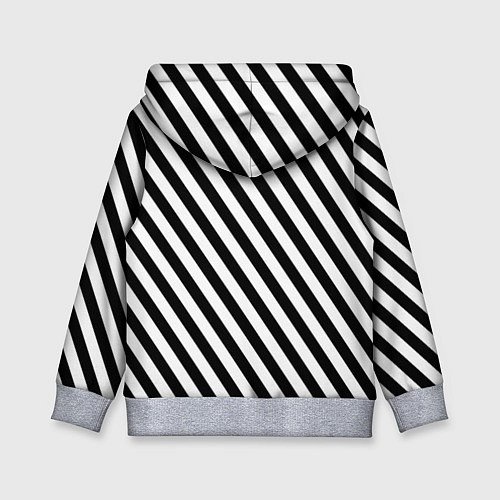Детская толстовка Черно-белые полоски с букетом роз / 3D-Меланж – фото 2