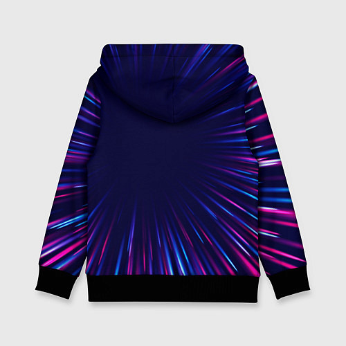 Детская толстовка Great Wall neon speed lines / 3D-Черный – фото 2