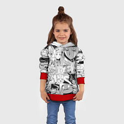 Толстовка-худи детская Да я паук и что с того pattern, цвет: 3D-красный — фото 2