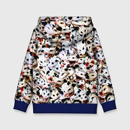 Детская толстовка Опоссумы / 3D-Синий – фото 2