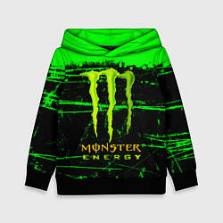 Толстовка-худи детская Monster energy green neon, цвет: 3D-черный