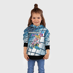 Толстовка-худи детская Принцесса Персик гонщица - Mario Kart 8 Deluxe, цвет: 3D-черный — фото 2