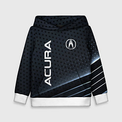 Толстовка-худи детская Acura карбон, цвет: 3D-белый