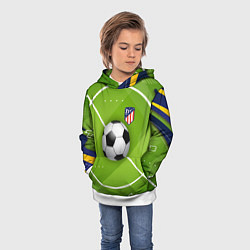 Толстовка-худи детская Atletico madrid Мяч, цвет: 3D-белый — фото 2