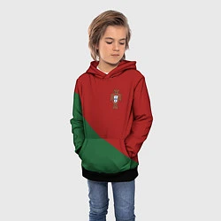 Толстовка-худи детская Сборная Португалии форма для чемпионата мира 2022, цвет: 3D-черный — фото 2