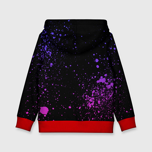 Детская толстовка Evangelion neon logo / 3D-Красный – фото 2