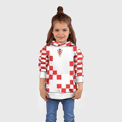 Толстовка-худи детская Сборная Хорватии форма к чемпионату мира 2022, цвет: 3D-белый — фото 2