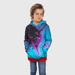 Толстовка-худи детская Neon Genesis Evangelion - Eva 01, цвет: 3D-красный — фото 2