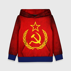 Толстовка-худи детская СССР - старый флаг, цвет: 3D-синий