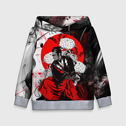 Толстовка-худи детская Самурай в кимоно, цвет: 3D-меланж