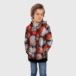 Толстовка-худи детская Фон из киндер сюрприз, цвет: 3D-черный — фото 2