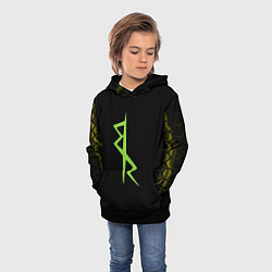 Толстовка-худи детская Киберпанк - Команда Дэвида, цвет: 3D-черный — фото 2