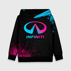 Толстовка-худи детская Infiniti - neon gradient, цвет: 3D-черный