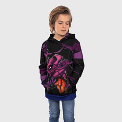 Толстовка-худи детская Ева-01, цвет: 3D-синий — фото 2