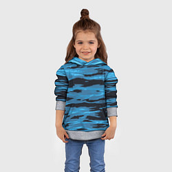 Толстовка-худи детская Волны Камуфляж, цвет: 3D-меланж — фото 2