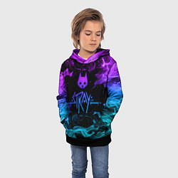 Толстовка-худи детская Stray fire, цвет: 3D-черный — фото 2