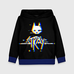 Толстовка-худи детская Stray glitch logo, цвет: 3D-синий
